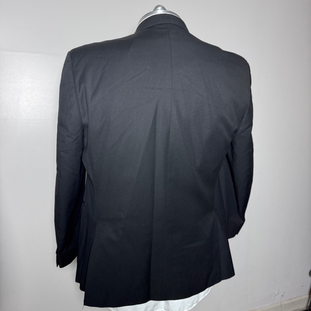 Sean John 3-Piece Suit Mens 46R 38W Black Solid Notched Lapel Modern Formal - Picture 2 of 8